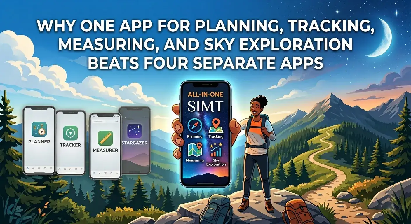 Why One App for Planning, Tracking, Measuring, and Sky Exploration Beats Four Separate Apps